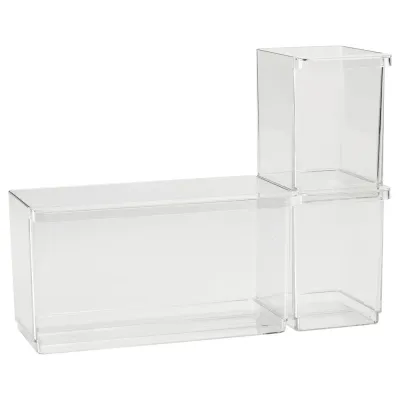 IKEA KLIPPKAKTUS (ИКЕА КЛИППКАКТУС) — Контейнер для холодильника, набор из 3 шт, прозрачный