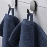 IKEA BROKGLIM (ИКЕА БРОКГЛИМ) — Полотенце банное, тёмно-синее 100x150 см — фото 3