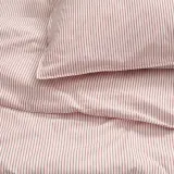 IKEA SOLFIBBLA (ИКЕА СОЛФИББЛА) — Пододеяльник и 2 наволочки, белый/красный в полоску 200x200/50x60 см — фото 2