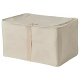 IKEA PURRPINGLA (ИКЕА ПУРРПИНГЛА) — Контейнер для одежды/белья, текстиль бежевый 34x51x28 см — фото 1