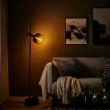 IKEA MOLNART (ИКЕА МОЛНАРТ) — Светодиодная лампа E27 200 люмен, трубчатая чёрный/прозрачное стекло 185 мм — фото 2