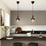 IKEA MOLNART (ИКЕА МОЛНАРТ) — Светодиодная лампа E27 200 люмен, трубчатая чёрный/прозрачное стекло 185 мм — фото 3