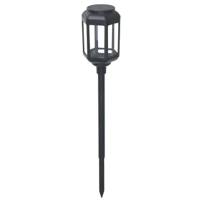 IKEA SOLVINDEN (ИКЕА СОЛВИНДЕН) — Грунтовый светильник LED на солн. батарее, для улицы/прозрачный чёрный