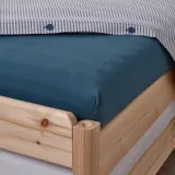 IKEA VÅRVIAL (ИКЕА ВОРВИАЛ) — Простыня на резинке для кушетки, синяя 80x200 см — фото 4