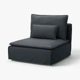 IKEA SÖDERHAMN (ИКЕА СЁДЕРХАМН) — Чехол на секцию 1-местную, Кнэбэк антрацит — фото 2