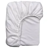IKEA BÄRGLIM (ИКЕА БЭРГЛИМ) — Простыня на резинке, белая 140x200 см — фото 1