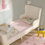 IKEA BARNDRÖM (ИКЕА БАРНДРЁМ) — Простыня натяжная для раздвижной кровати, розовый 80х165 см — фото 2
