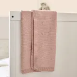 IKEA LEN (ИКЕА ЛЕН) — Одеяльце, розовый/трикотаж 70х90 см — фото 4