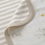 IKEA LEN (ИКЕА ЛЕН) — Одеяльце, белый бежевый/в зайчиках узор в полоску 80х100 см — фото 2