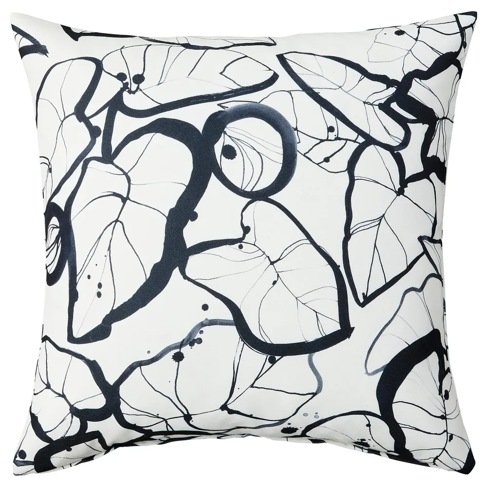 IKEA PELARKÖRSBÄR (ИКЕА ПЕЛАРКЁРСБЭР) — Чехол на подушку, белый/чёрный 50х50 см