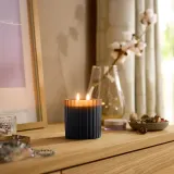 IKEA TOFSTÄRNA (ИКЕА ТОФСТЭРНА) — Ароматическая свеча в стекле, 2 фитиля, сандал и пачули чёрный 50 ч — фото 2