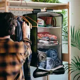 IKEA KOMPISHÄNG (ИКЕА КОМПИСХЭНГ) — Подвесные полки, 3 отделения, зелёный 40х30х66 см — фото 3