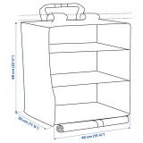IKEA KOMPISHÄNG (ИКЕА КОМПИСХЭНГ) — Подвесные полки, 3 отделения, зелёный 40х30х66 см — фото 6