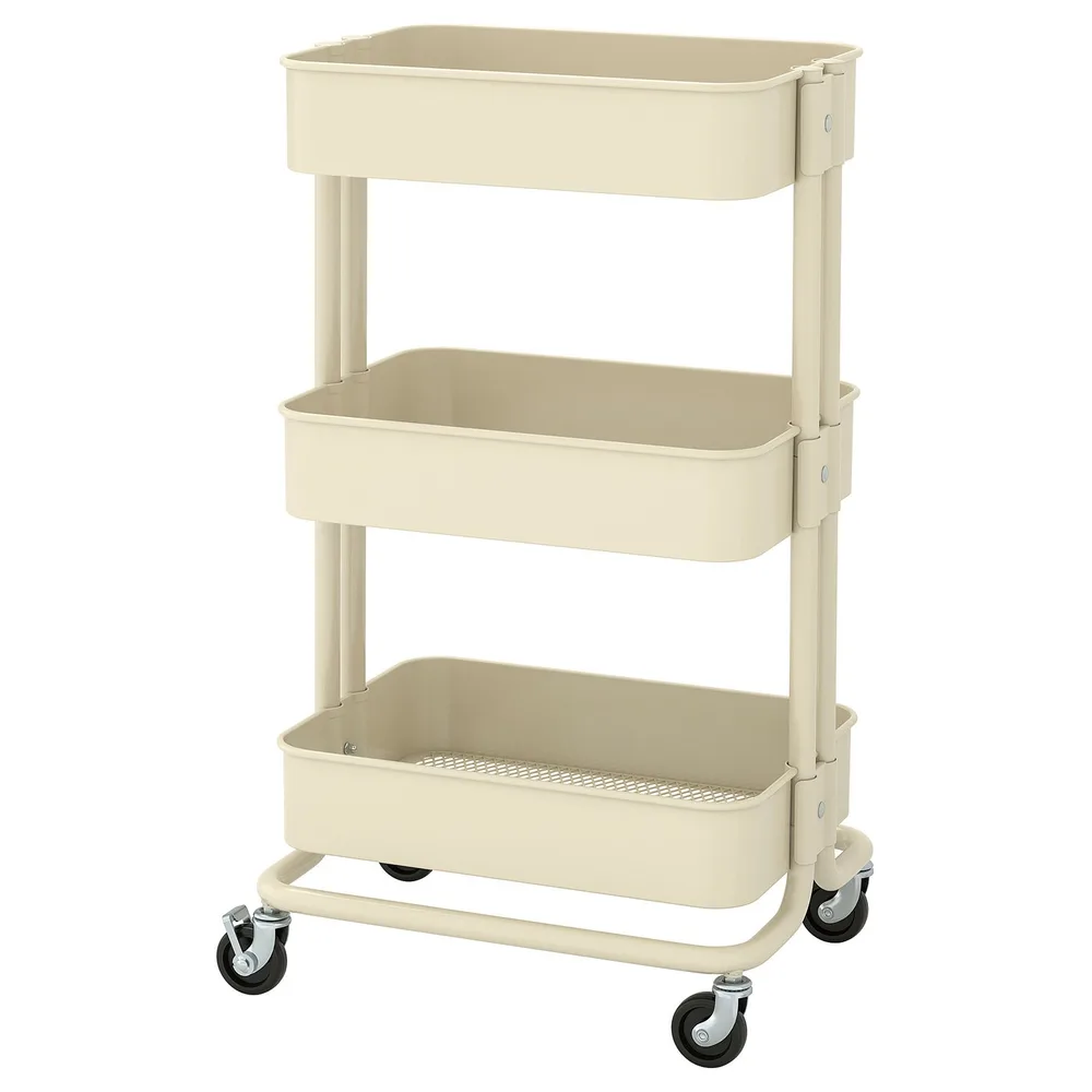 IKEA RÅSKOG (ИКЕА РОСКОГ) — Тележка, бежевый 35х45х77 см