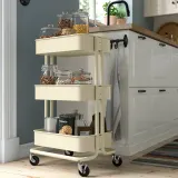 IKEA RÅSKOG (ИКЕА РОСКОГ) — Тележка, бежевый 35х45х77 см — фото 2