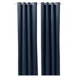 IKEA SANELA (ИКЕА САНЕЛА) — Штора, 2 шт., тёмно-синий/на люверсах 140х260 см — фото 1