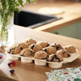 IKEA BAKTIDER (ИКЕА БАКТИДЕР) — Форма для маффинов, светло-бежевый 35х23 см — фото 2