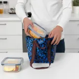 IKEA SPJUTSÖ (ИКЕА СПЙУТСЁ) — Сумка, синяя с принтом 22x22x15 см/7 л — фото 2