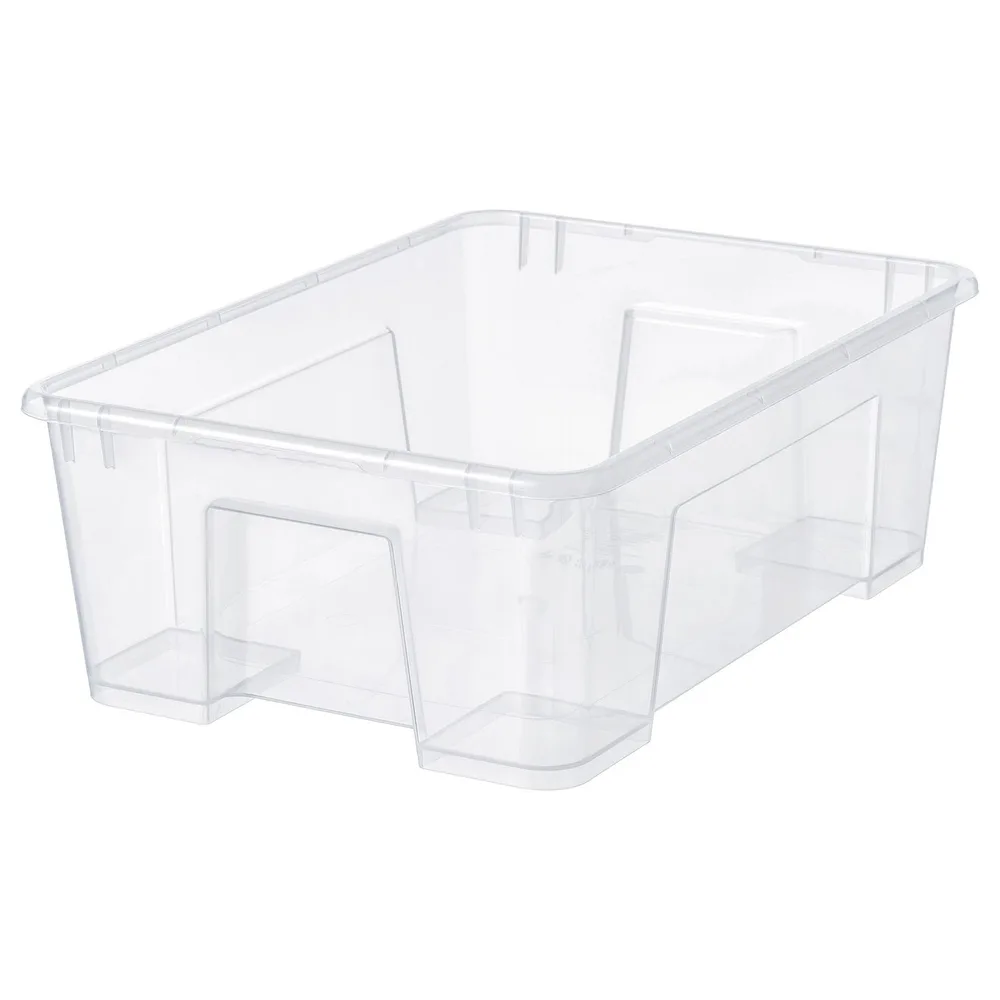 IKEA SAMLA (ИКЕА САМЛА) — Контейнер, прозрачный 39x28x14 см/11 л