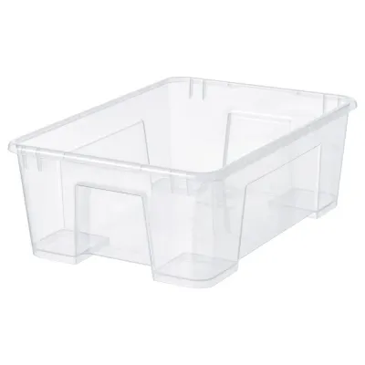IKEA SAMLA (ИКЕА САМЛА) — Контейнер, прозрачный 39x28x14 см/11 л