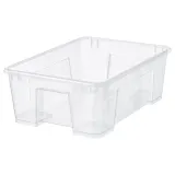 IKEA SAMLA (ИКЕА САМЛА) — Контейнер, прозрачный 39x28x14 см/11 л — фото 1