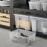 IKEA SAMLA (ИКЕА САМЛА) — Контейнер, прозрачный 39x28x14 см/11 л — фото 2