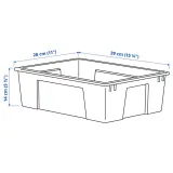 IKEA SAMLA (ИКЕА САМЛА) — Контейнер, прозрачный 39x28x14 см/11 л — фото 7