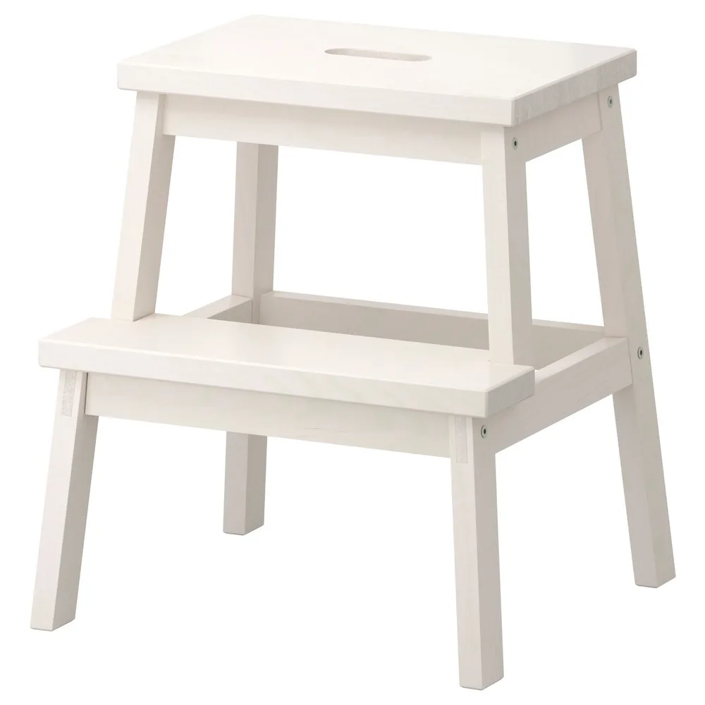 IKEA BEKVÄM (ИКЕА БЕКВЭМ) — Табурет-стремянка, белый 50 см