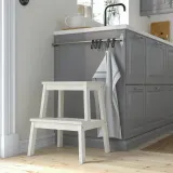 IKEA BEKVÄM (ИКЕА БЕКВЭМ) — Табурет-стремянка, белый 50 см — фото 2