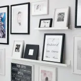 IKEA MOSSLANDA (ИКЕА МОССЛАНДА) — Полка для фоторамок, белая 55 см — фото 2