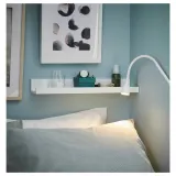 IKEA MOSSLANDA (ИКЕА МОССЛАНДА) — Полка для фоторамок, белая 55 см — фото 5