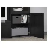 IKEA BESTÅ (ИКЕА БЕСТО) — Полка, чёрно-коричневая 56x36 см — фото 2