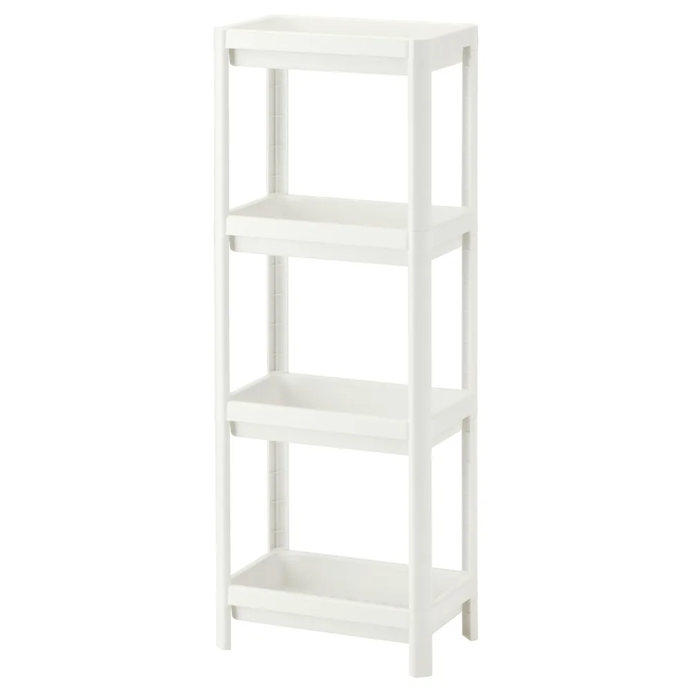 IKEA VESKEN (ИКЕА ВЕСКЕН) — Стеллаж для ванной, белый 37x23x101 см
