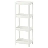 IKEA VESKEN (ИКЕА ВЕСКЕН) — Стеллаж для ванной, белый 37x23x101 см — фото 1