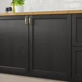 IKEA LERHYTTAN (ИКЕА ЛЕРХЙТТАН) — Дверь, чёрная морилка 40х40 см — фото 3