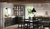 IKEA LERHYTTAN (ИКЕА ЛЕРХЙТТАН) — Дверь, чёрная морилка 40х40 см — фото 5