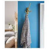 IKEA KÄMPIG (ИКЕА КЭМПИГ) — 3-рожковая поворотная вешалка, под латунь — фото 4