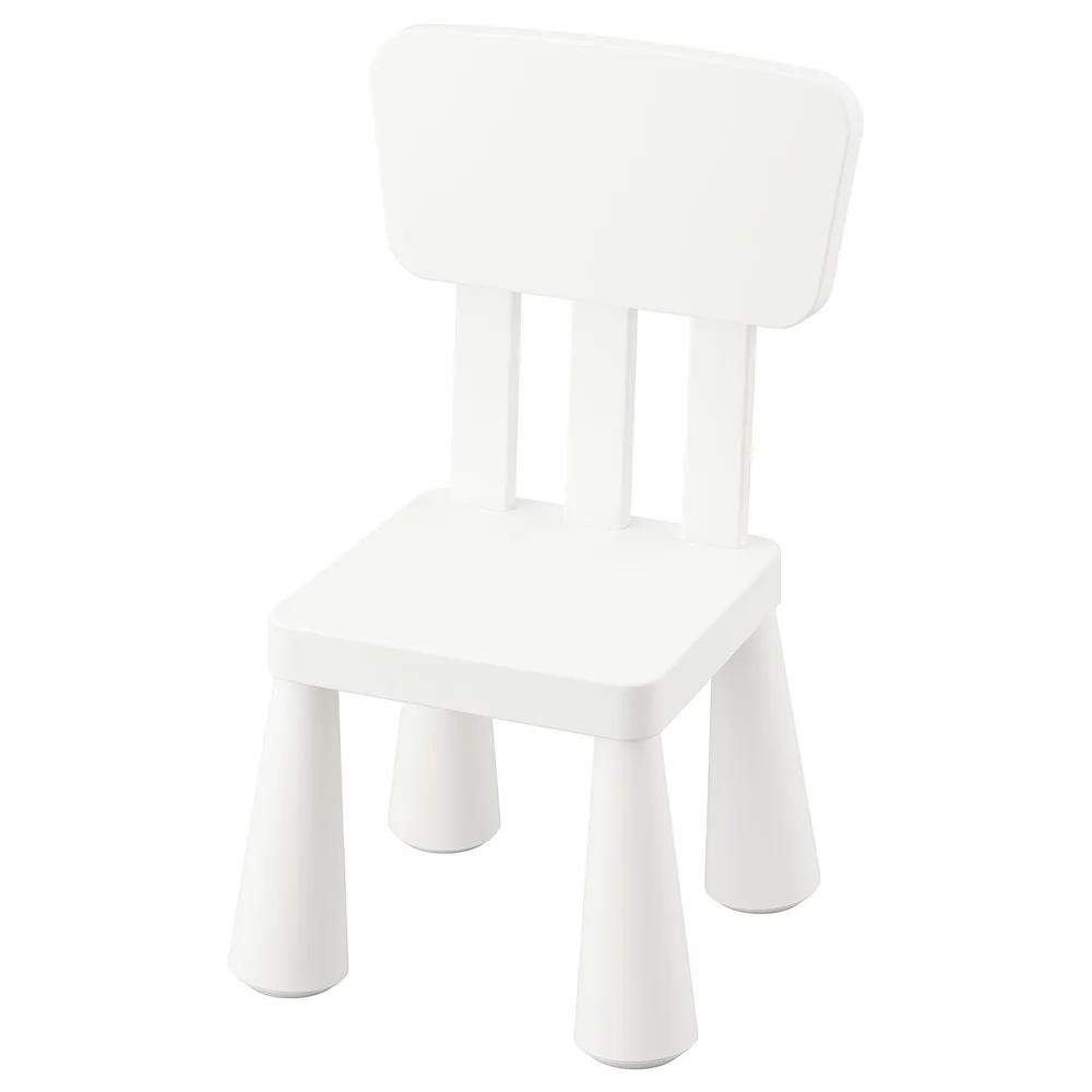 IKEA MAMMUT (ИКЕА МАММУТ) — Детский стул, для дома и улицы/белый