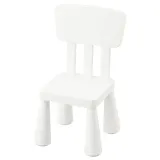 IKEA MAMMUT (ИКЕА МАММУТ) — Детский стул, для дома и улицы/белый — фото 1