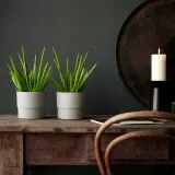 IKEA NYPON (ИКЕА НИПОН) — Кашпо для горшка, для дома/улицы серое 12 см — фото 3