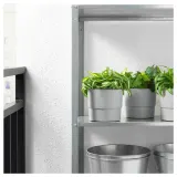 IKEA NYPON (ИКЕА НИПОН) — Кашпо для горшка, для дома/улицы серое 12 см — фото 4