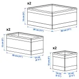 IKEA SKUBB (ИКЕА СКУББ) — Комплект коробок, 6 шт., тёмно-серый — фото 4