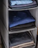 IKEA SKUBB (ИКЕА СКУББ) — Подвесная полка, 6 отделений, тёмно-серая 35x45x125 см — фото 2