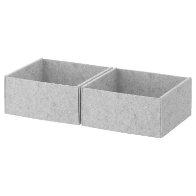IKEA KOMPLEMENT (ИКЕА КОМПЛИМЕНТ) — Коробка, светло-серая 25x27x12 см