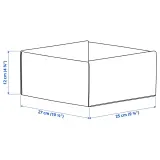IKEA KOMPLEMENT (ИКЕА КОМПЛИМЕНТ) — Коробка, светло-серая 25x27x12 см — фото 6