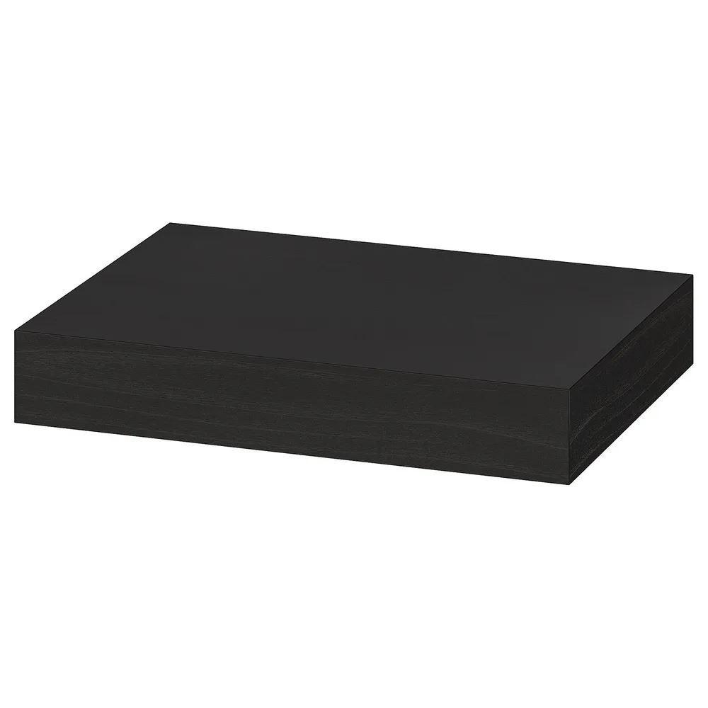 IKEA LACK (ИКЕА ЛАКК) — Полка настенная, чёрно-коричневая 30x26 см