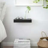 IKEA LACK (ИКЕА ЛАКК) — Полка настенная, чёрно-коричневая 30x26 см — фото 4