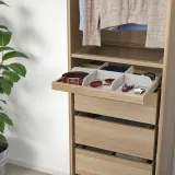 IKEA KOMPLEMENT (ИКЕА КОМПЛИМЕНТ) — Выдвижной поднос, имитация беленого дуба 50x35 см — фото 2