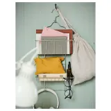 IKEA KROKFJORDEN (ИКЕА КРОКФЙОРДЕН) — Вешалка для душа, 2 яруса, оцинкованная 24x53 см — фото 3
