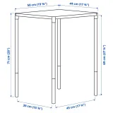 IKEA FEJAN (ИКЕА ФЕЙАН) — Стол садовый, белый 50x44 см — фото 5